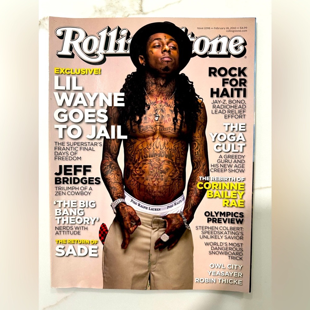 268.   ROLLING STONE MAGAZINE issue1098 2-18-10titled LIL WAYNE GOES TO JAIL
